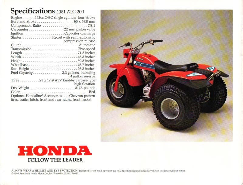 1984 Honda atc 200 andelectric starter #4