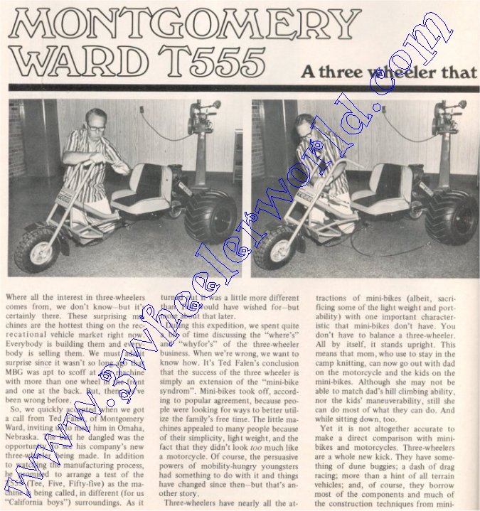 3 WHeeLeR WoRLD Montgomery Ward T555